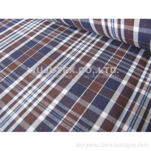 Competitive Price 100% Cotton Yarn Dyed Fabric , plain weav